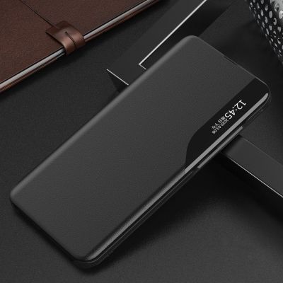 14. Eco Leather View Case cover for Samsung Galaxy A24 4G with flip stand blue