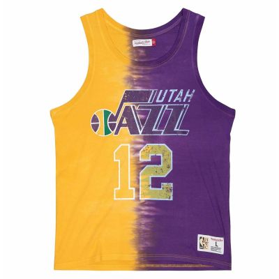 Mitchell & Ness NBA Utah Jazz John Stockton Tie Dye Cotton Tank - TTNK3206-UJAYYJSTYWPR
