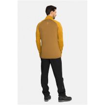 VIKING Birger Man men's sweatshirt with zipper, brown and yellow, XXXL