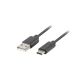 Lanberg CA-USBO-10CU-0005-BK cable (USB 2.0 type A - USB type C; 0.50m; black)