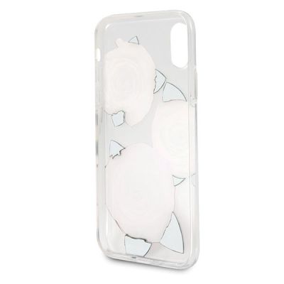 4. Guess Flower Desire Red Rose iPhone X Case - Transparent