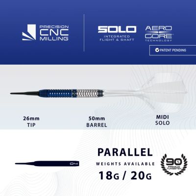 3. Harrows GEO 01 PARALLEL 90% softip darts