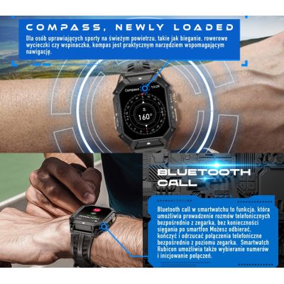 8. Rubicon RNCF24-2 GRAY Men's Smartwatch