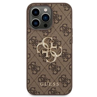 3. Guess GUHCP14X4GMGBR iPhone 14 Pro Max 6,7" brązowy/brown hardcase 4G Big Metal Logo