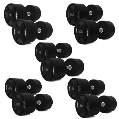 4. HPC SET POLYURETHANE DUMBBELL SET 2 x 40 - 50 KG CPU (450 KG) HMS
