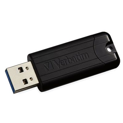 Verbatim PinStripe USB Flash Drive 128GB USB Type-A 3.2 Gen 1 (3.1 Gen 1) Black