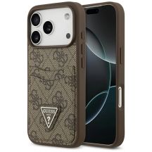Guess 4G Nauble Card Triangle Case for iPhone 17 Pro - Brown