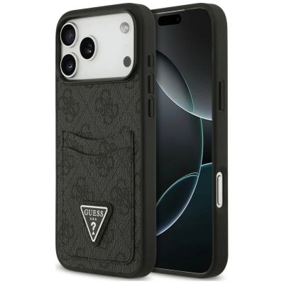 Guess 4G nauble Card Triange Case for iPhone 18 Pro Max / 17 Pro Max – black