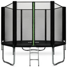 VIRTUFIT TRAMPOLINA Z SIATKĄ BEZPIECZEŃSTWA - CZARNA - 305 CM