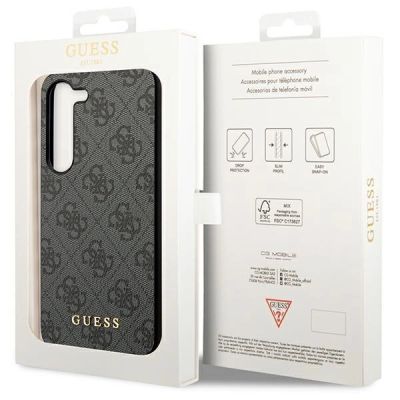 8. Guess GUHCS23SG4GFGR S23 S911 grey/grey hardcase 4G Metal Gold Logo