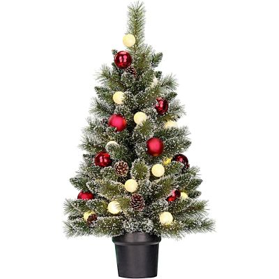 2. DECORATIVE CHRISTMAS TREE KAPRUN IN A 20LED POT WITH BALLS, height: 90CM
