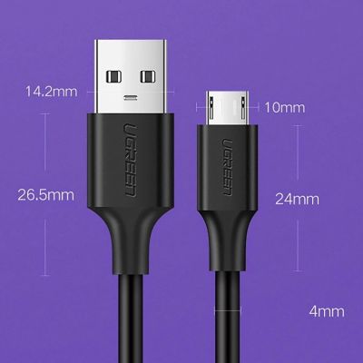 17. Ugreen US289 60135 micro USB / USB-A cable 0.5m - black