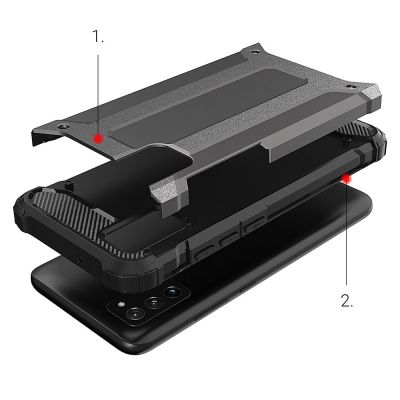 6. Hybrid Armor Case Tough Rugged Cover for Samsung Galaxy A03s black