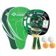 TABLE TENNIS SET 2 RACKETS 2 COVERS 4 BALLS CHAMPS 400 FSC DONIC