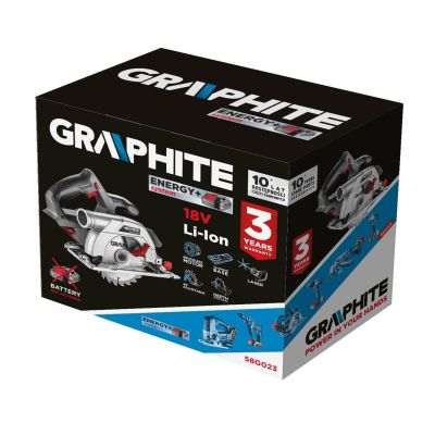 12. Graphite 58G023 Portable Circular Saw 16.5 cm Gray, Red, Silver 4200 RPM