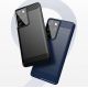 6. Carbon Case Flexible Cover TPU Case for Samsung Galaxy S21 Ultra 5G blue