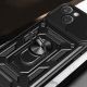 5. Hybrid Armor Camshield Case with Stand and Camera Cover for iPhone 15 Plus - Blue