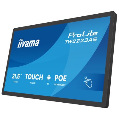 5. iiyama TW2223AS-B3P signage display Interactive flat panel 54.6 cm (21.5") Wi-Fi 450 cd/m2 Full HD Black Touchscreen Embedded processor Android 24/7