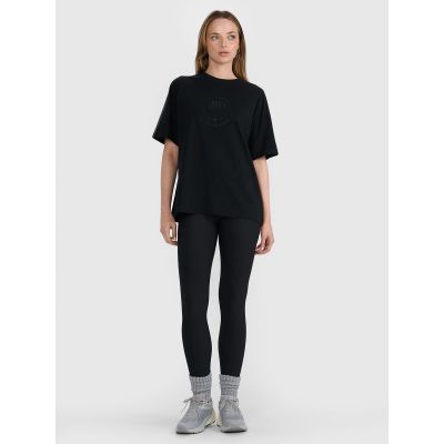 4. Women's oversize printed T-shirt 4F 4FRSS25TTSHF2791-20S