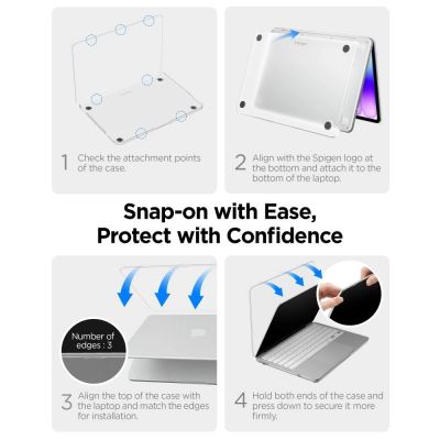 10. Spigen AirSkin Case for MacBook Neo 13" 2026 - Transparent Matte