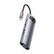 8. Baseus Metal Gleam 8in1 USB-C Hub - USB-C PD 100W 1x HDMI 4K 30Hz 1x SD and microSD card reader 3x USB-A 3.2 1xRJ45 - gray