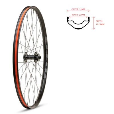 3. WTB PROTERRA i27x29'' front wheel 110x15 32 6 bolts