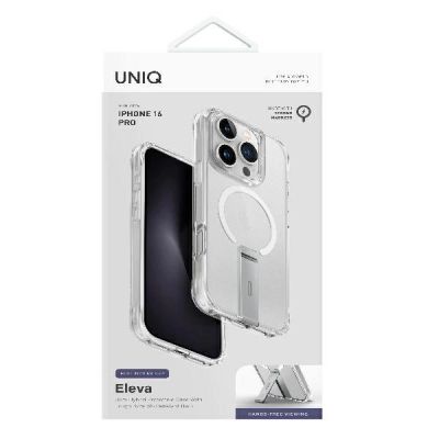 5. Uniq Eleva with Vertica Stand Case for iPhone 16 Pro - Transparent