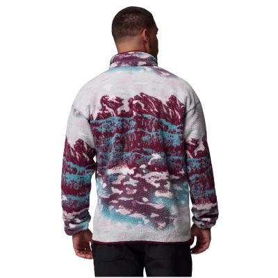 3. Columbia Helvetia II Printed Half Snap Fleece 2098461624 Burgundy L