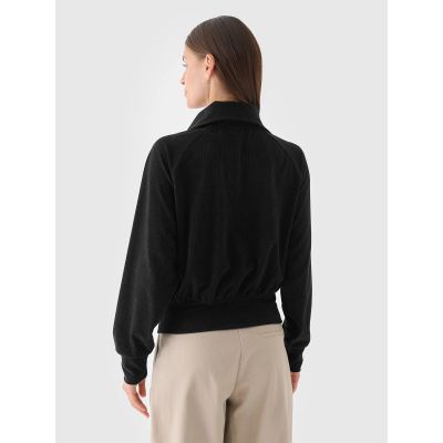 7. Women's velour sweatshirt without a hood, 4F 4FRAW24TSWSF2054-20S