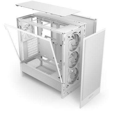 5. NZXT H5 Flow RGB Midi Tower White