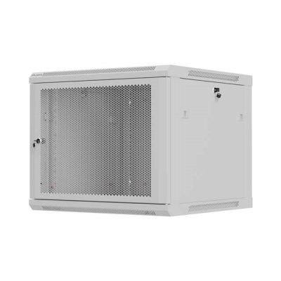 16. LANBERG WALL-HUNG RACK CABINET 19" 9U 600X600 GRAY PERFORATED DOORS (FLAT PACK)