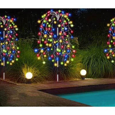 2. SOLAR LAMP TREE FIREWORKS MULTICOLOR 72CM 120 LED