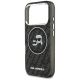 6. Karl Lagerfeld IML Glitter Karl&Choupette Heads Logo MagSafe Case for iPhone 17 Pro - Black