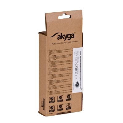 7. Akyga AK-ND-10 AC Adapter for Acer, Asus, DELL, Lenovo, Toshiba Notebook (19V; 4.74A; 90W; 5.5mm x 2.5mm)