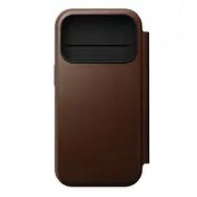9. Nomad Modern Leather Folio Cell Phone Case 16 cm (6.3") Brown