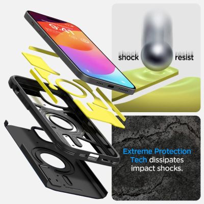 11. Spigen Tough Armor MagSafe case for iPhone 15 - black