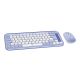 5. Logitech Pop Icon Combo Keyboard Mouse Included Universal Bluetooth QWERTY Turkish Lilac, White