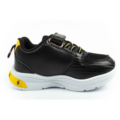 4. Leomil children's sports shoes Pokemon sneakers lightweight with velcro LED black yellow