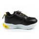 4. Leomil children's sports shoes Pokemon sneakers lightweight with velcro LED black yellow