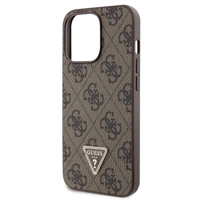 7. Guess GUHCP13LP4TDSCPW Case for iPhone 13 Pro / 13 - Brown Crossbody 4G Metal Logo