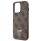 7. Guess GUHCP13LP4TDSCPW Case for iPhone 13 Pro / 13 - Brown Crossbody 4G Metal Logo