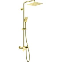 Rain shower with bathtub tap - movable spout