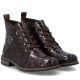 12. Women's patent leather ankle boots, brown, Rieker 71205-25