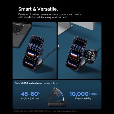 9. Spigen Essential Qi2.2 25W 3in1 MagSafe Magnetic Wireless Charger - Black