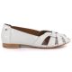 2. Women's leather ballerinas, openwork, comfortable, silver, Gino Fabiani OL28-1
