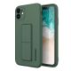 Wozinsky Kickstand Case iPhone 12 Pro Max Silicone Case with Stand Dark Green