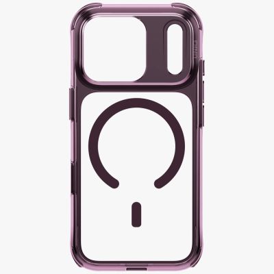 4. Uniq LifePro Xtreme Magclick Charging Case for iPhone 18 Pro / 17 Pro - Transparent Burgundy