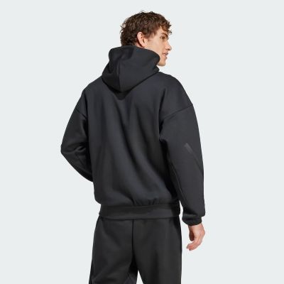 2. New Adidas ZNE Full-Zip Hooded Men's Black Hoodie - JE7538