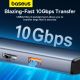 15. USB HUB 6in1 Baseus Metal Gleam Series II USB-A/USB-C/USB-C PD/HDMI/RJ45 - black