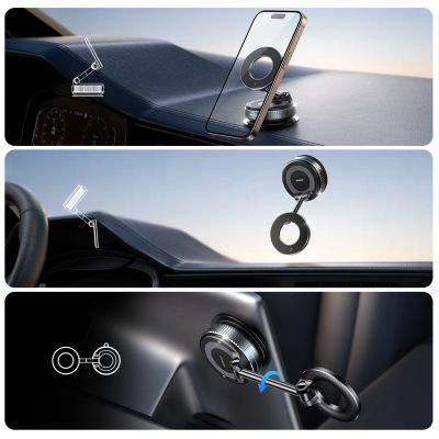 4. Joyroom JR-ZS501 Magnetic Car Holder Compatible with MagSafe for Dashboard - Dark Gray